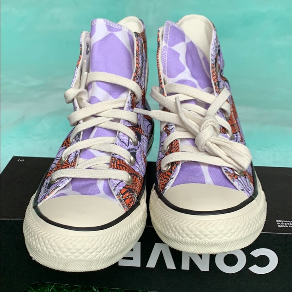 CONVERSE CTAS HI EGRET/ORANGE/LIGHT BLUE WMNS - Picture 7 of 16